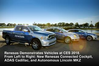 Renesas Electronics zündet auf der CES 2018 bei serienreifem ADAS, autonomem Fahren und Cockpit-Entwicklung den Turbo.
