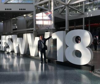 Für K&E war Chefredakteur Erik Schäfer auf der SWW 2018, hier vor dem Hashtag SWW18.