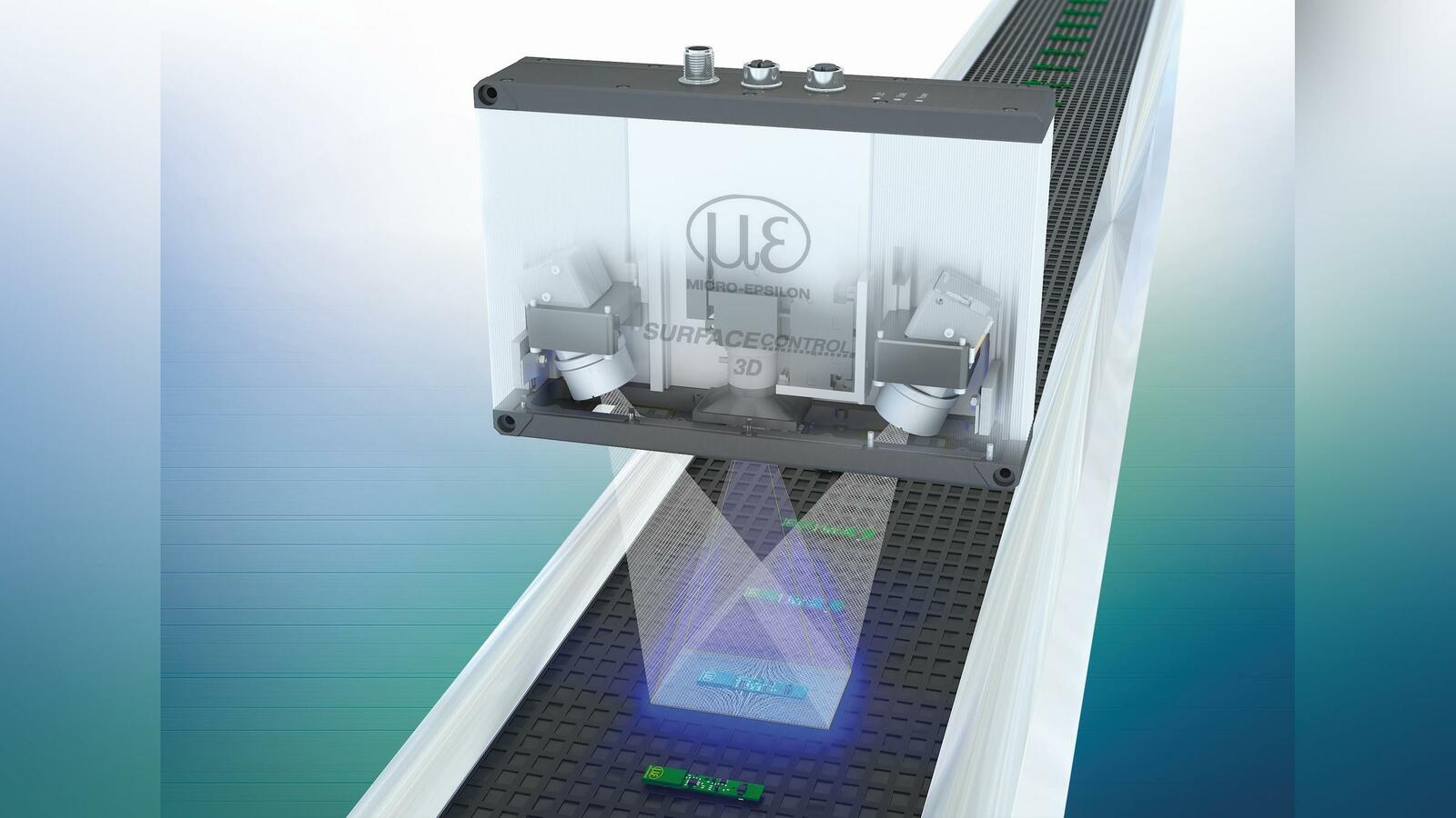 Für den Einsatz in industriellen Anwendungen zur automatisierten Inline-3D-Messung zur Geometrie-, Form- und Oberflächenprüfung auf diffus reflektierenden Oberflächen ist der performante 3D-Snapshot-Sensor Surface Control 3D 3200 bestens geeignet. 