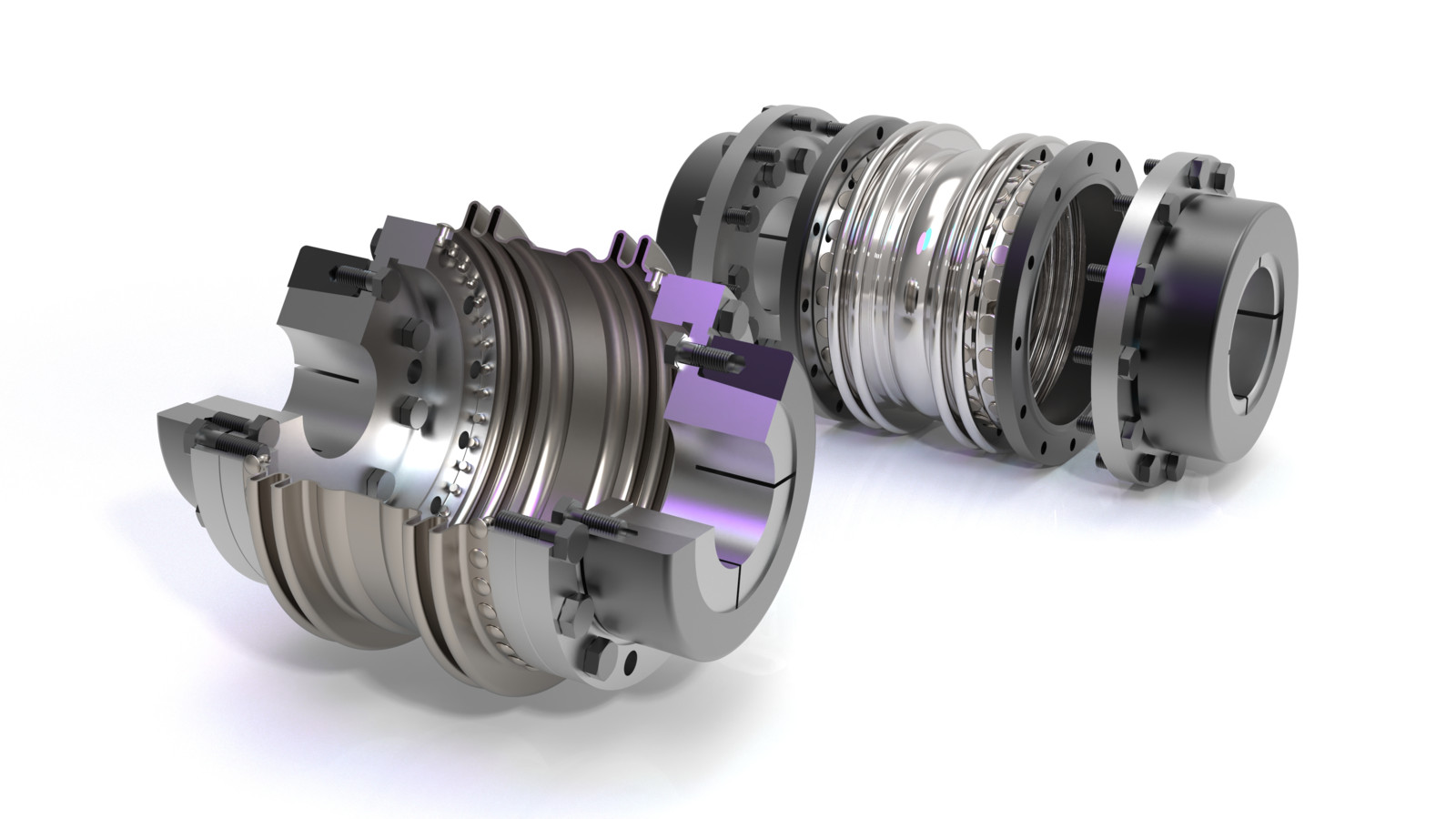 Die Metallbalgkupplungen der Baureihe KXL von Jakob Antriebstechnik wurden für mittlere und große Antriebe bis maximal 65.000 Nm konzipiert.