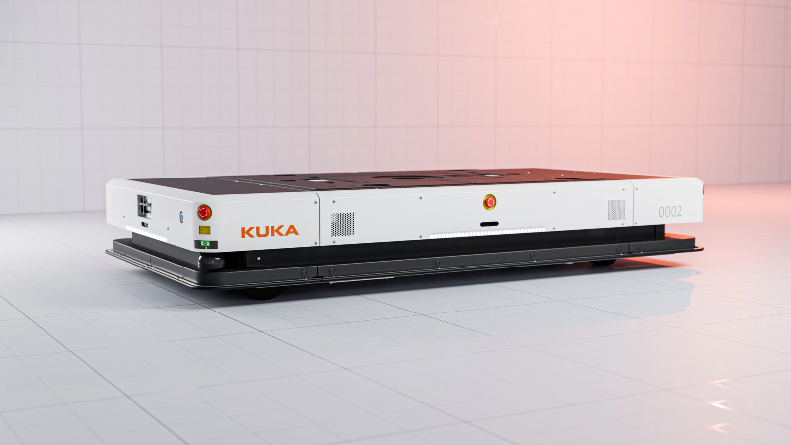 Die neue mobile Plattform KMP 3000P ergänzt das Portfolio von Kuka im Bereich AMR. Sie kann Lasten bis 3 t transportieren.